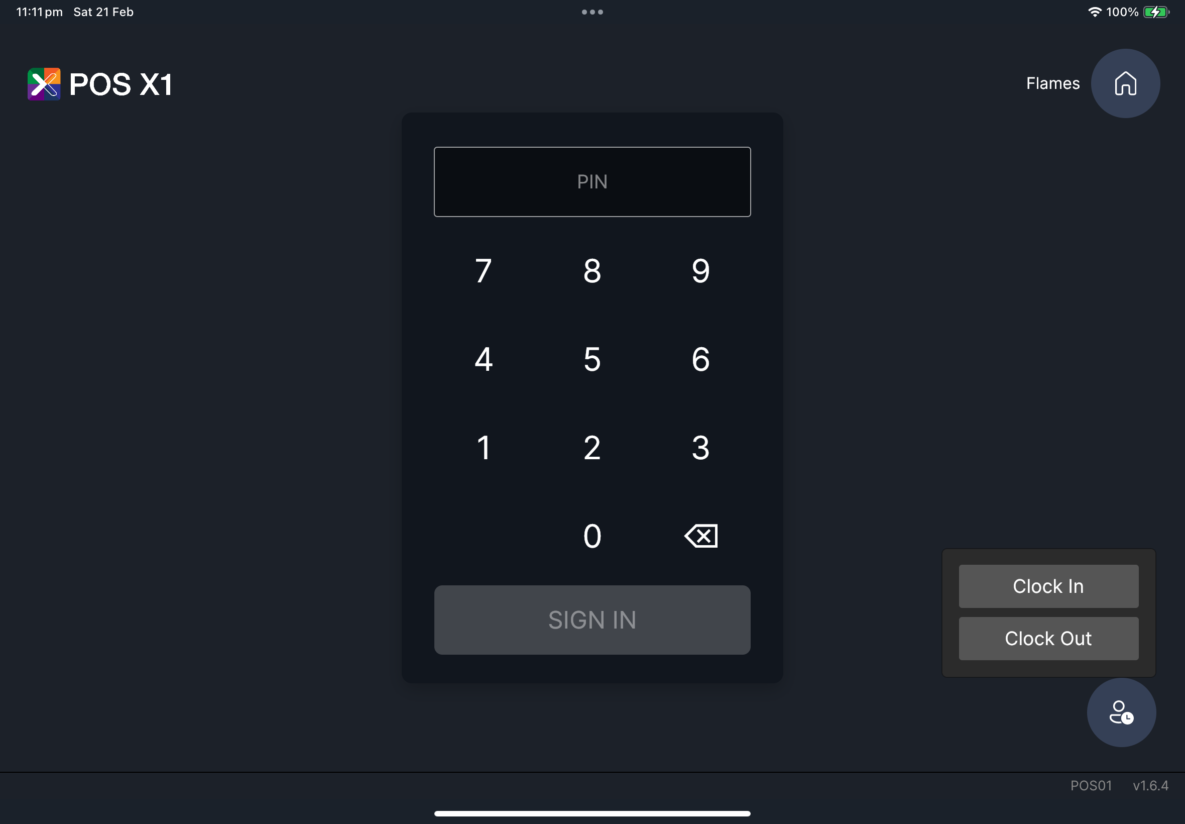 Login with roster flyout