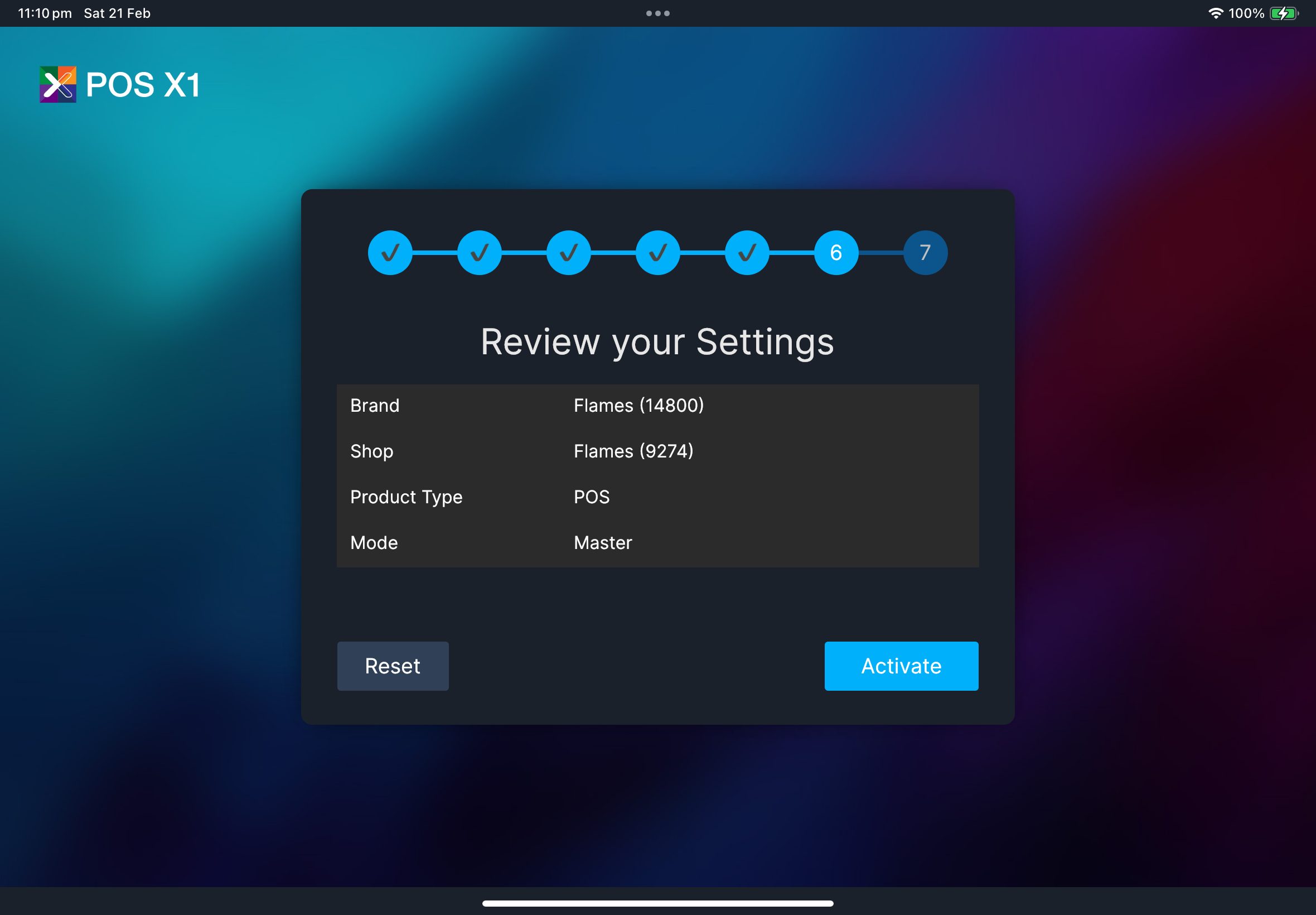Step 6 - Review your Settings