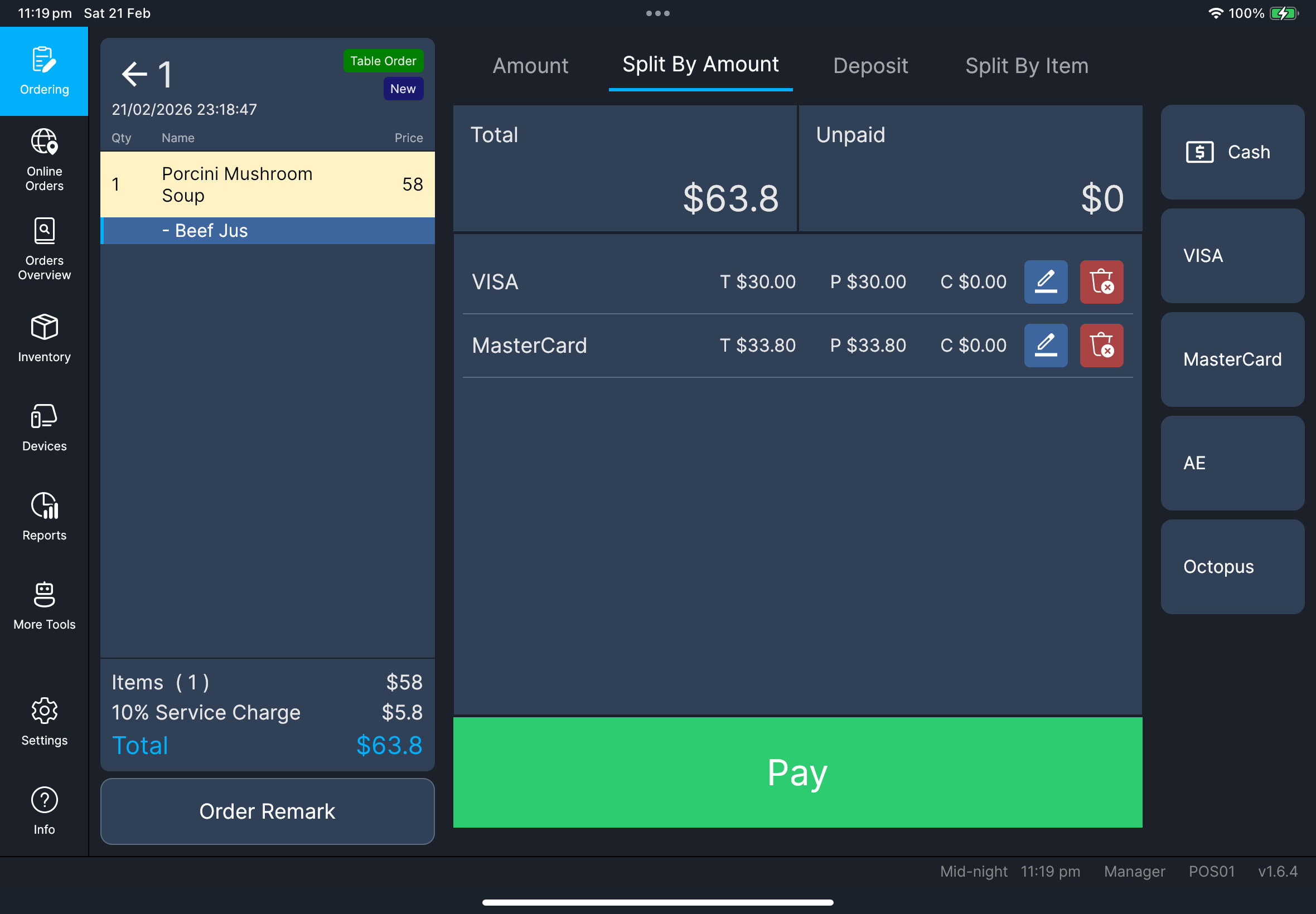 Checkout Split By Amount